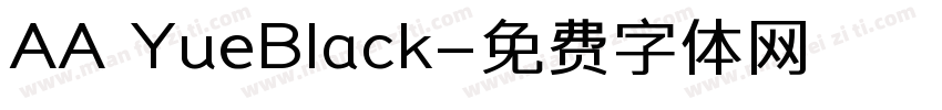 AA YueBlack字体转换